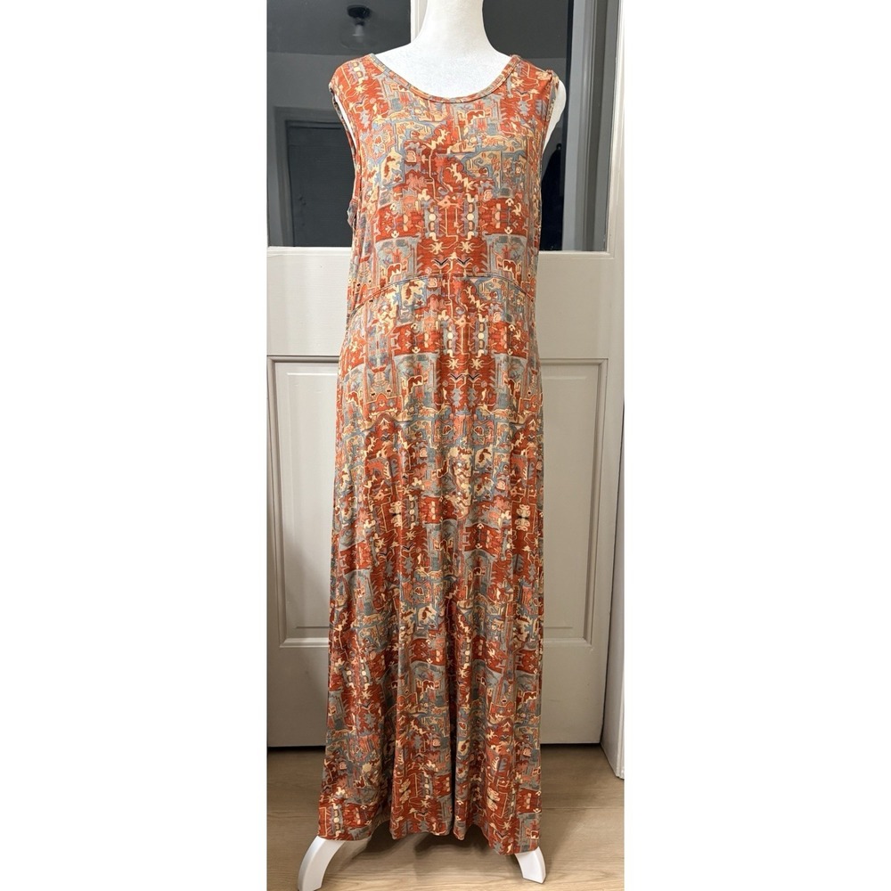 Peruvian Connection Shiraz Maxi Dress Jersey Size Large Viscose
